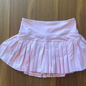 Gold Hinge Pleated Tennis Skirt with built in shorts